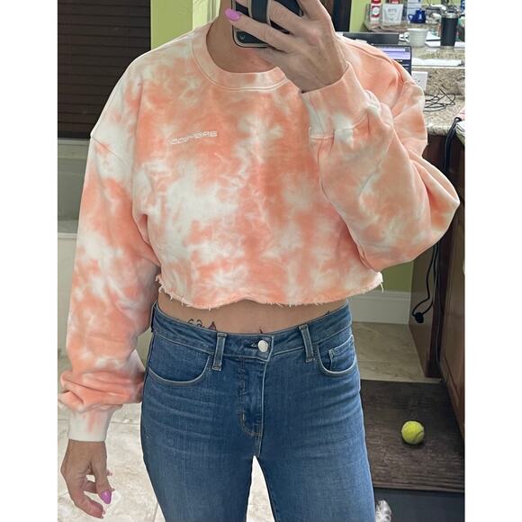 BabyBoo Medium NWT "Peach Tie dye crop jumper" sweatshirt - Picture 2 of 7